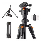 Tripé Profissional K f Compacto Ball Head 360 Em Alumínio