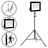 Tripé Reclinável C Holofote 200w Refletor Iluminação Obra
