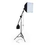 Tripé Suporte Girafa Softbox 60x60 Cm Soquete E27 De Lâmpada