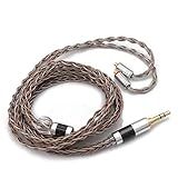 TRIPOWIN Linsoul C8 Cabo De Atualização De Substituição De Fone De Ouvido Trançado De Folha De Cobre Prata De 8 Núcleos Fio De Cobre Prateado Tinsel Para KZ ZSN Pro ZS10 Pro NF2u QDC IEMs Com