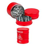 Triturador Dichavador De Metal Tambor De Óleo Vermelho