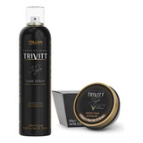 Trivitt Hair Spray Styling Lacca Forte 300ml+ Pomada Model.