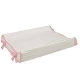 Trocador Americano Bebe Comoda Fralda Com Abas Impermeavel Anatomico Com Capa Plástica Algodão Macio Palha Com Rose 60cm X 40cm 