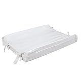 Trocador Americano Bebe Comoda Fralda Com Abas Impermeavel Anatomico Com Capa Plástica Microfibra Macia Branco 65cm X 40cm 