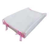 Trocador Anatômico De Cômoda Americano 200 Fios 68x45x10 Cor Rosa 2165 branco C Rosa