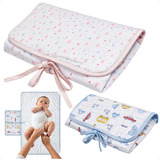 Trocador Fraldas Bebe Portátil Acolchoado Com Porta Fralda