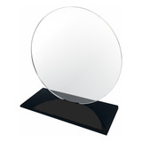 Troféu Acrílico Redondo Sem Personalização 15cm 3mm 3 Unid 