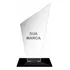 Troféu Acrílico Sem Personalização Liso 15cm Trapézio 20 Und