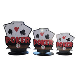 Troféu Baralho Dourado Poker Decoração Sala Escritório