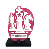 Troféu Em Acrílico Express Xadrez Com Base Em Mdf 20 Cm