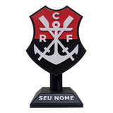Troféu Escudo Flamengo Remo Antigo Decoração Com Nome