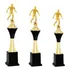 Trofeu Futebol Kit Com 3 Trofeus 39cm 34cm 27cm Cor Preto