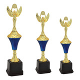 Troféu Taça Dourado Kit C 3 Troféus 36 34 E 32 Cm Nf