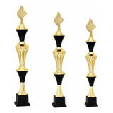 Trofeu Xadrez Kit Com 3 Trofeus 60cm 55cm 50cm