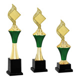 Trofeu Xadrez Kit De 3 Trofeus 39cm 34cm 27cm Vd