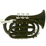 Trombetas Corpo De Bronze Preto Cupronickel Válvulas Tone BB Pocket Trumpet Trompete Musical