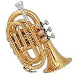 Trombetas Tom De Bronze De Latão De Ouro Tom BB Pocket Trumpet Trompete Musical