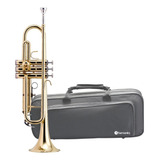 Trompete Bb  si Bemol  Laqueado Harmonics   Case Luxo
