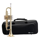 Trompete Harmonics Bb  si Bemol  Laqueado   Case Luxo