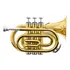 Trompete Pocket Bb Hmt 500l Laqueado Harmonics Dourado
