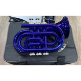Trompete Pocket M music Sib Azul Mm 500 C case Mostruario