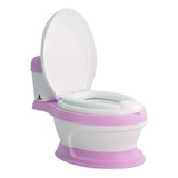 Troninho Infantil Marca Lorben Em Polipropileno Com Assento Acolchoado Design Educativo E Confortável Fácil De Limpar Ideal Para Treinamento Cor Branco rosa