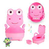 Troninho Infantil Musical Penico Sapinho Rosa Replay Kids