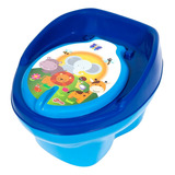 Troninho Musical Penico Vaso Sanitário Infantil 2 Em 1 Azul
