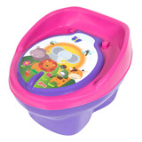 Troninho Penico Infantil Musical Bichinhos Styll Baby Cor Rosa E Lilás