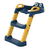 Troninho Redutor De Assento Infantil Sanitário Com Escada Cor Azul