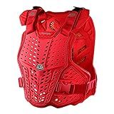 Troy Lee Designs Motocross Motorcycle Dirt Bike Chest And Back Protector For Adult Men Women And Unisex  Rockfight CE  XS SM  Red 