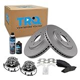 TRQ Kit De Pastilha De Freio Frontal E Rotor Semimetálico Compatível Com Nissan Frontier 2005 2019 Pathfinder 2005 2015 Xterra 2009 2012 Suzuki Equator
