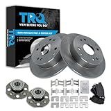 TRQ Kit De Pastilha De Freio Traseiro E Rotor Compatível Com Honda Accord 98 02