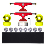 Truck 139mm Para Skate Com Rolamento Roda Lixa E Parafusos