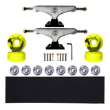 Truck De Skate 139mm E Rolamento Roda Lixa E Parafusos 2