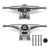 Truck De Skate Brutus 139mm Prata Brinde Parafuso De Base