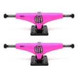 Truck Skate 139mm Flh Amortecedor Ss Parafuso Vazado Rosa