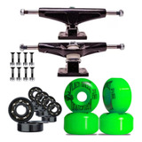 Truck Skate Street 129mm Alumínio Roda 51mm 99a Black Sheep Rolamento Abec 15 Parafuso De Base