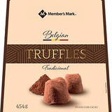 Trufa Tradicional Com Cacau Chocolate Belgian Truffles Member's Mark 454g