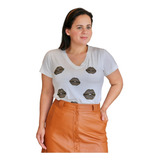 Tshirt Blusa Feminina Bordada