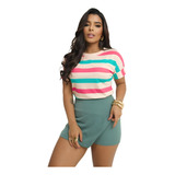 Tshirt Casual Blusinha Feminina