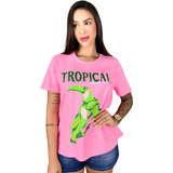 Tshirt Fit Tropical Rosa