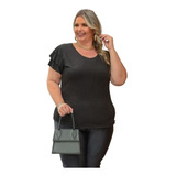 Tshirt Suede Blusa Plus