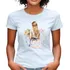 Tshirts Mulheres Estampas Florais Frase Evangélica Camiseta