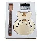 TSTS Guitarra Maple Plywood Back Fabrication Accessory Kit Para Iniciantes Kit Guitarra Inacabado