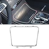 TTCR II Compatível Com Acabamento Central De Porta Copos Mercedes Benz Para Substituição Cromada Para Console Central Classe C Classe GLC Para 2015 2021 W205 C300 C400 C63 E 2016 2023 W253 GLC 300