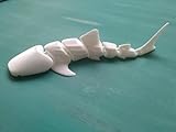 Tubarão-baleia Branco Articulado - Impresso Em 3d
