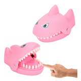 Tubarão Brinquedo Jogo Desafio Dentista Morde Dedos Rosa
