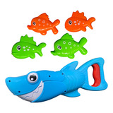 Tubarão Digudu Brinquedo De Banho Pega Peixinhos Peixe Mar