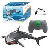 Tubarão RC Brinquedos Controle Remoto Tubarão Resistente Artificial Barco Tubarão RC Para Piscina Banheira Aquário Canian